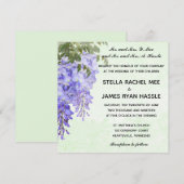Waterverf Paarse Wisteria Wedding Kaart (Voorkant / Achterkant)