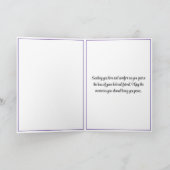 Waterverf Paarse & Witte Pootafdruk Huisdier Condo Kaart (Binnen)