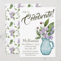 Waterverf Paarse Zoete Erwten Bloemen Feest