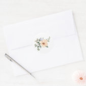 Waterverf Paasbloemen Ronde Sticker (Envelop)
