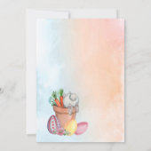 Waterverf Paasbrunch en Eierjacht konijn Kaart (Achterkant)