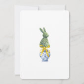 Waterverf paasbrunch en eierjacht konijn kaart (Achterkant)