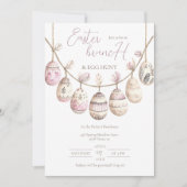 Waterverf Paasbrunch met Pysanky Egg Hunt Kaart (Voorkant)