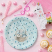 Waterverf paasbundel en mandje papieren bordje (Feest)