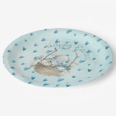 Waterverf paasbundel en mandje papieren bordje (Gekanteld)