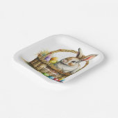 Waterverf paasbunny Elegant Paper Bord (Gebogen)