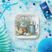 Waterverf paaschick gepersonaliseerd papieren bordje (Feest)