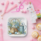 Waterverf paaschick gepersonaliseerd papieren bordje (Feest)