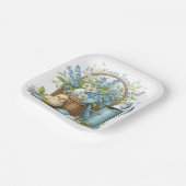 Waterverf paaschick gepersonaliseerd papieren bordje (Gebogen)