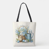 Waterverf paaschick gepersonaliseerd tote bag (Achterkant)