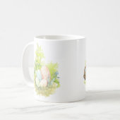 Waterverf paasei en bunny koffiemok (Voorkant links)