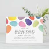 Waterverf Paaseieren Brunch Uitnodiging (Staand voorkant)