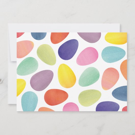 Waterverf Paaseieren Brunch Uitnodiging (Achterkant)