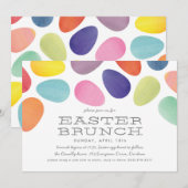 Waterverf Paaseieren Brunch Uitnodiging (Voorkant / Achterkant)