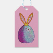 Waterverf Paaseieren Bunny Cadeaulabel (Voorkant)