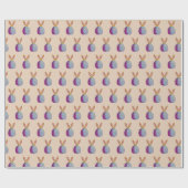 Waterverf Paaseieren Bunny Cadeaupapier (Vlak)