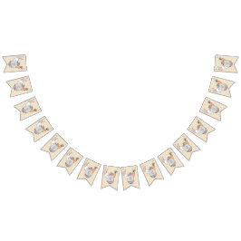 Waterverf paaseieren en paasbunny vlaggetjes