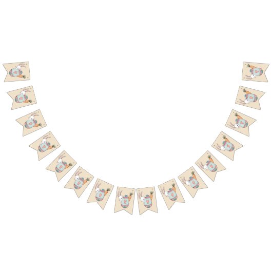 Waterverf paaseieren en paasbunny vlaggetjes (Alle)