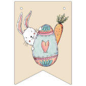 Waterverf paaseieren en paasbunny vlaggetjes (Derde vlag)