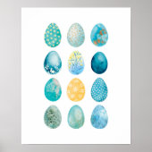 Waterverf paaseieren poster (Voorkant)