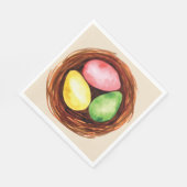 Waterverf paaseieren. servet (Hoek)