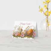 Waterverf paaseieren vakantie Kaart (Gele Bloem)