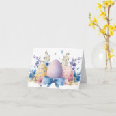  Waterverf paaseieren vakantie Kaart (Gele Bloem)