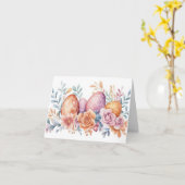  Waterverf paaseieren vakantie Kaart (Gele Bloem)