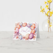 Waterverf paaseieren vakantie Kaart (Gele Bloem)