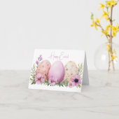  Waterverf paaseieren vakantie Kaart (Gele Bloem)