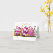  Waterverf paaseieren vakantie Kaart (Gele Bloem)