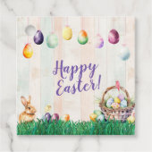 Waterverf paaseierjacht bedankjes labels (Voorkant)