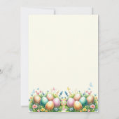 Waterverf paaseierjacht en brunch kaart (Achterkant)