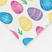 Waterverf paaseiertantpatroon fleece deken (Hoek)