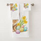 Waterverf Paashaas Badkamer Handdoek Set (Insitu)