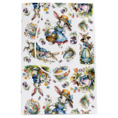  Waterverf paashaas bloemmotief Medium Cadeauzakje (Voorkant)