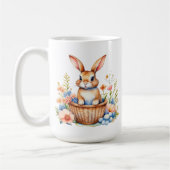  Waterverf paashaas gepersonaliseerd Koffiemok (Links)