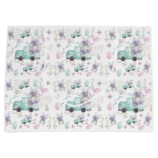 Waterverf paashaas groot cadeauzakje (Voorkant)