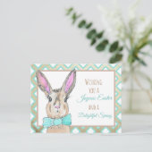  Waterverf Paashaas Konijn Briefkaart (Staand voorkant)