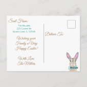  Waterverf Paashaas Konijn Briefkaart (Achterkant)