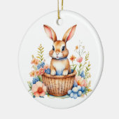  Waterverf paashaas konijn personaliseren Keramisch Ornament (Links)