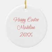  Waterverf paashaas konijn personaliseren Keramisch Ornament (Achterkant)