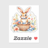  Waterverf Paashaas Konijn Sticker (Vel)