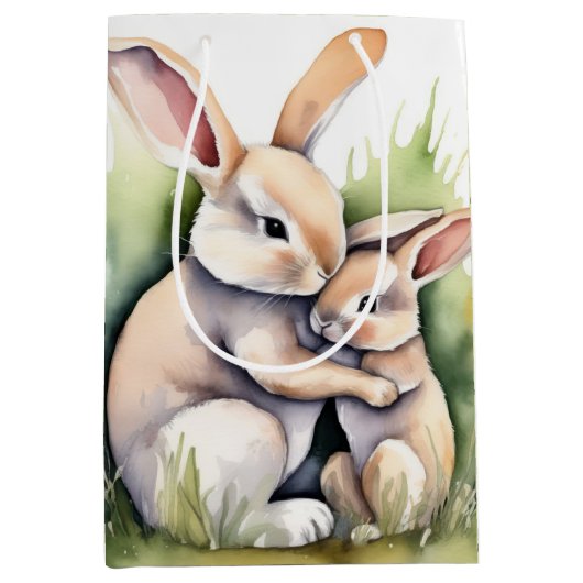 Waterverf paashaas liefde medium cadeauzakje (Voorkant)