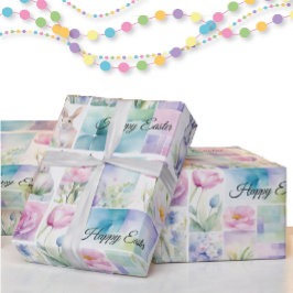 Waterverf Paashaas Naam Schattige toevoegen Cadeaupapier