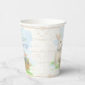 Waterverf paashaas Rustisch hout Papieren Bekers (Rechts)