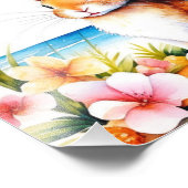 Waterverf Paashaas Strand Foto Afdruk (Hoek)