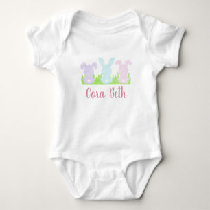 Waterverf paashaas voor meisjes romper