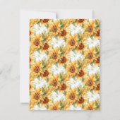 Waterverf Paashaas Zonnebloem Bloemen Kaart (Achterkant)