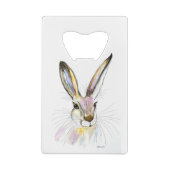 Waterverf Paashaaskonijn dierlijk kalk Creditkaart Flessenopener (Achterkant)